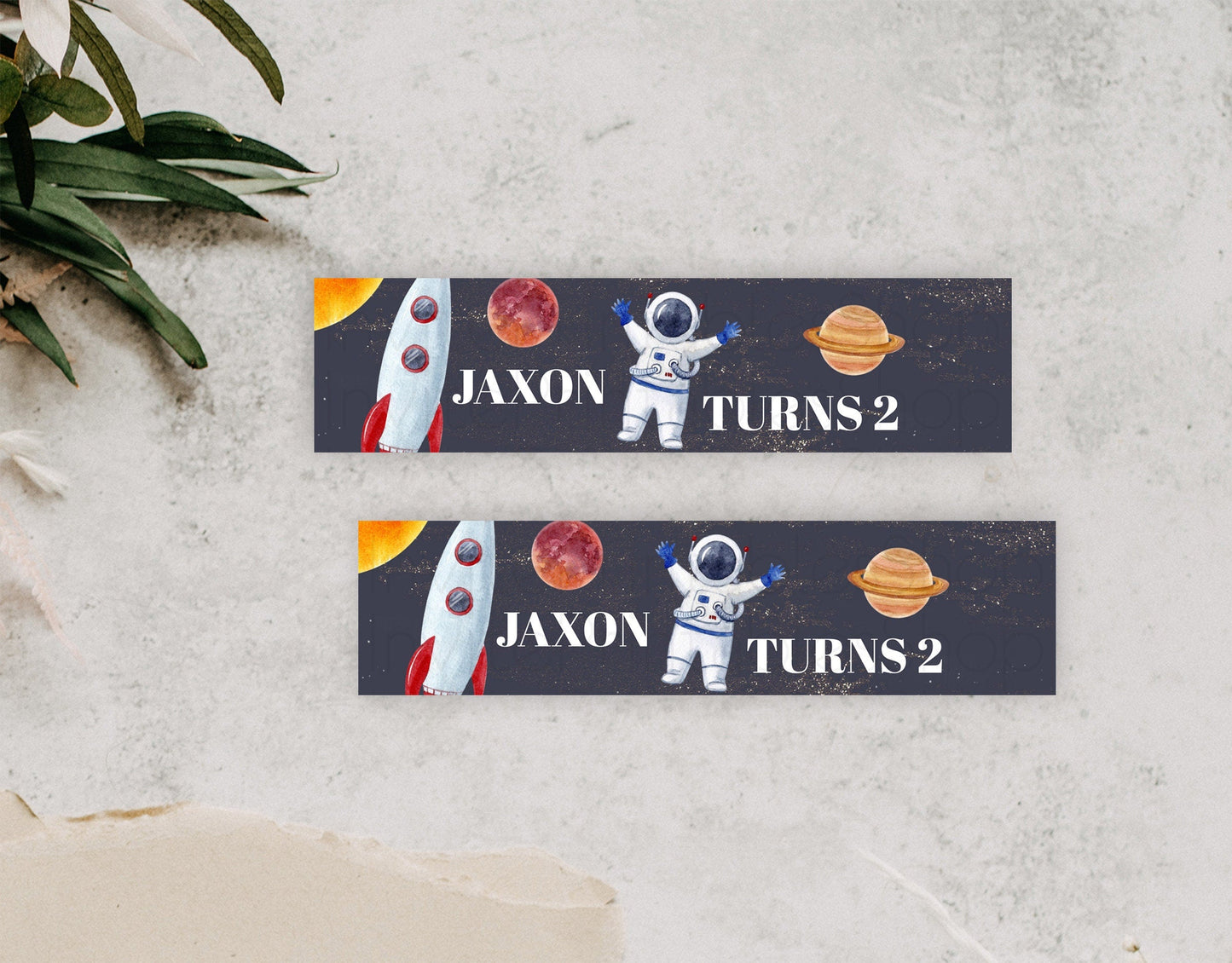 Space Water Label Template Space Adventure Party Decor First Trip Around the Sun Planets Solar System Birthday Baptism Baby Shower D10144