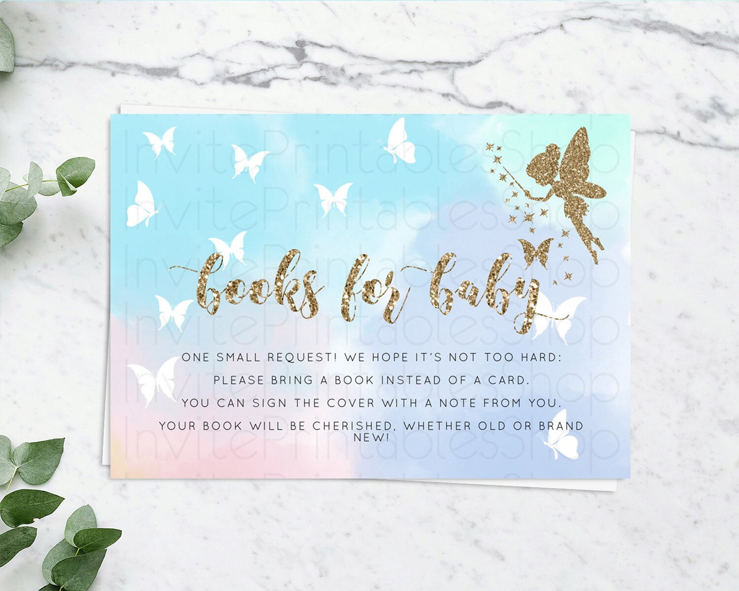 Fairy Books For Baby Card Fairy Book Insert Enchanted Garden Fairy Book Card Pastel Floral Butterfly Cards Secret Garden Book Poem D10894