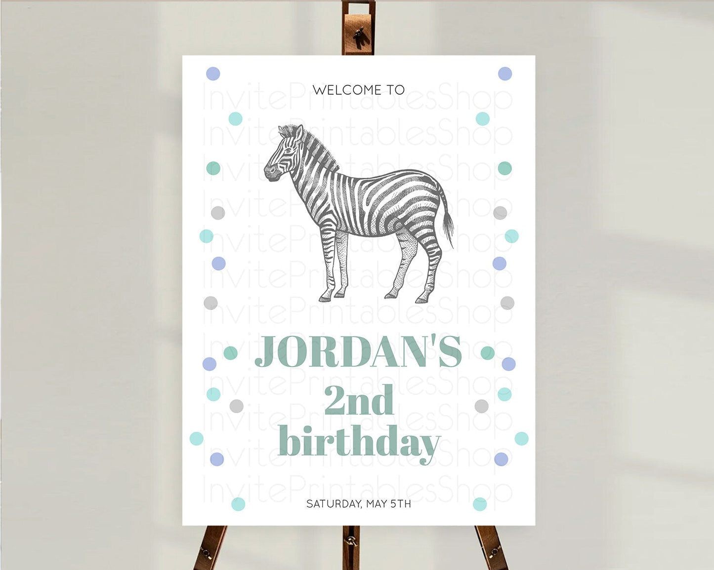 Zebra Welcome Sign Zebra Welcome Board Zebra Welcome Poster Safari Decor Dried Palm Fern Zoo Party Zebra First Birthday Welcome Sign D10856