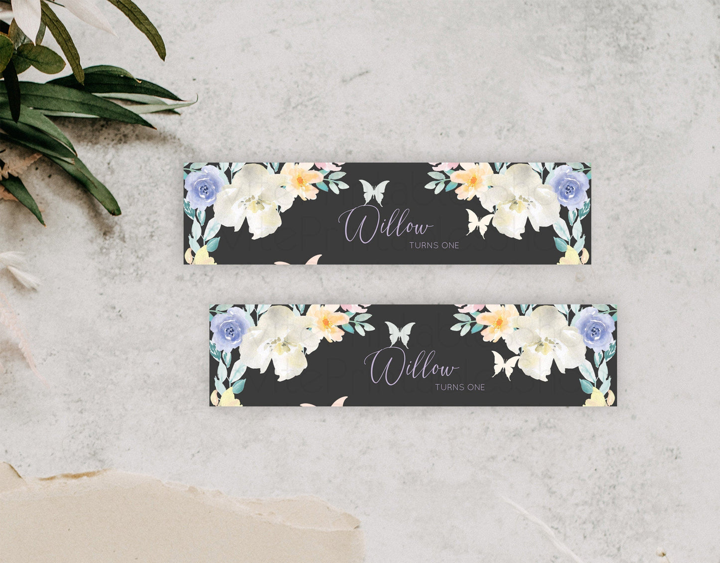 Wildflower Water Label Template Secret Garden Water Label Pastel Floral Garden Party Decor Boho Flowers Birthday Baby Shower Wedding D10322