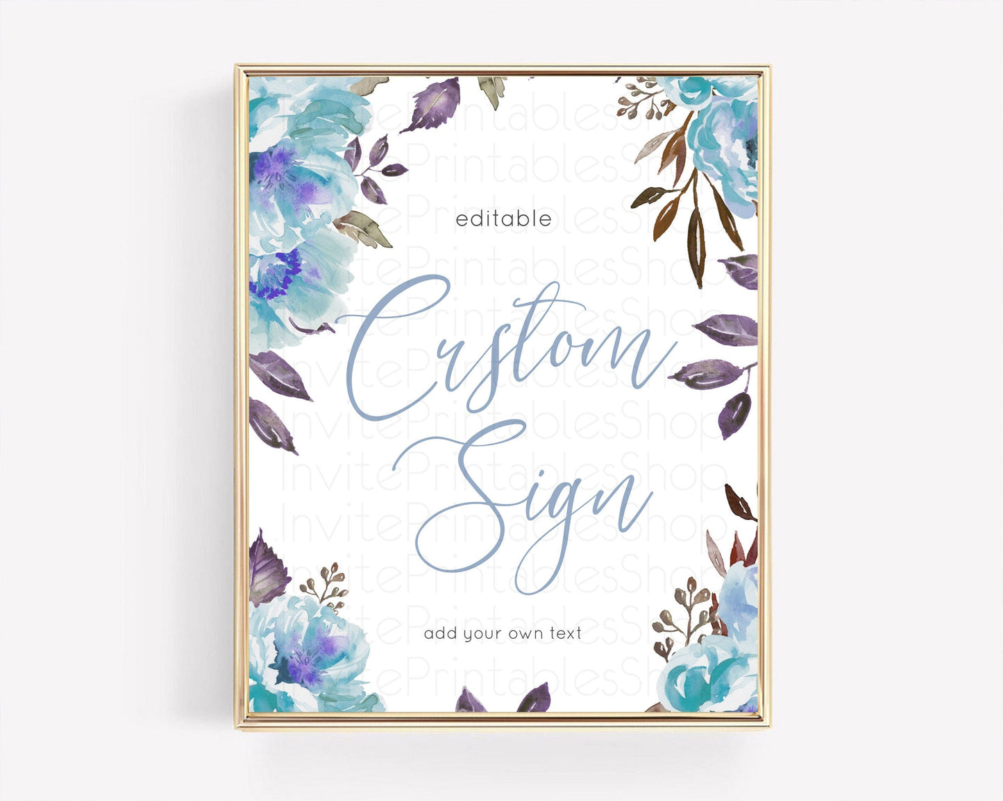 Wildflower Floral Table Sign Decor Secret Garden Sign Template Pastel Floral Garden Party Boho Flowers Birthday Baby Shower Wedding D10730