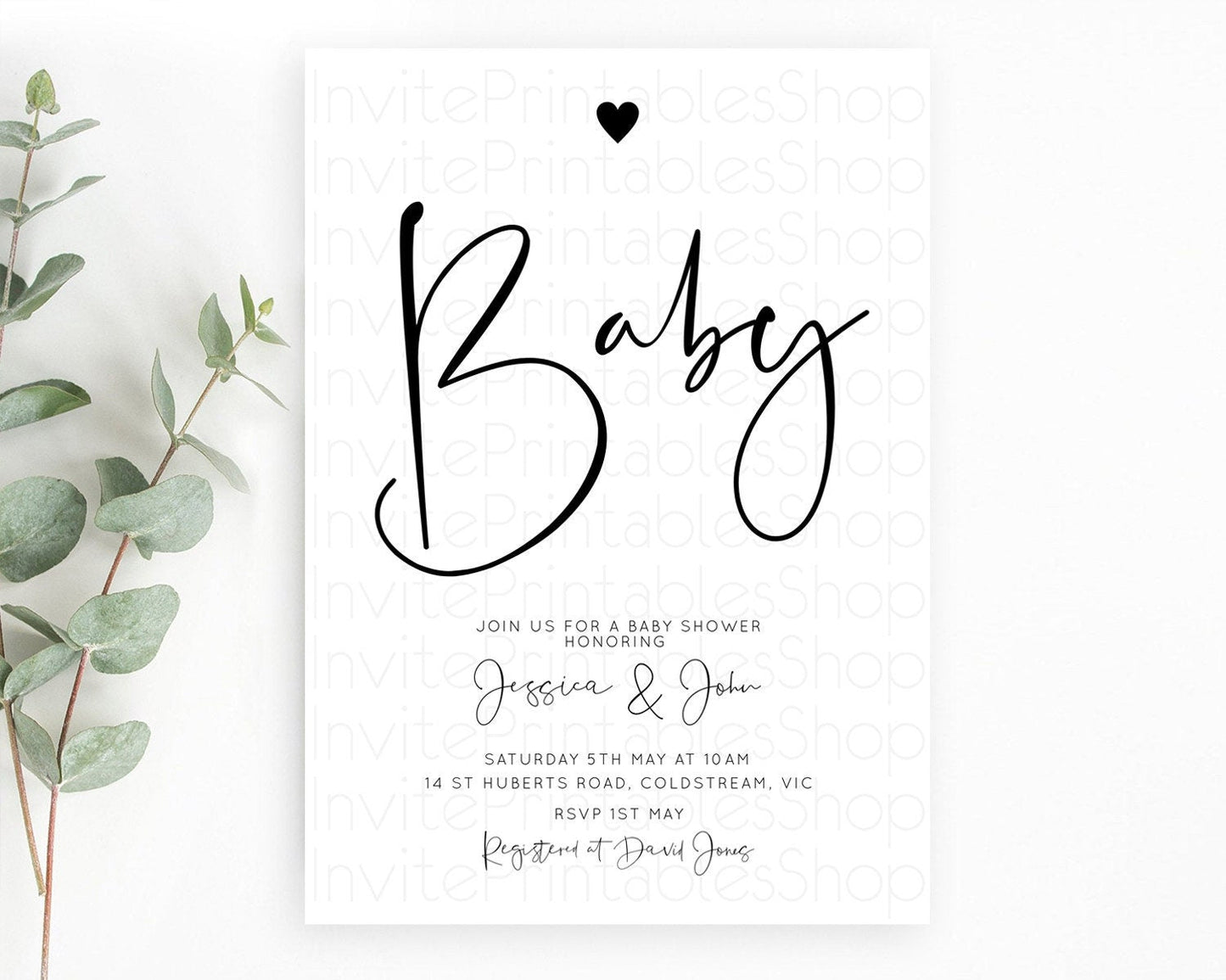 Minimalist Baby Shower Invitation White Black Baby Shower Invitation Minimalist Baby Shower Invitation Plain Invites Modern Simple D11013