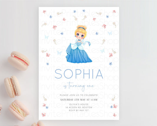 Editable Princess Birthday Invitation Castle Invitation Royal Birthday Fairy