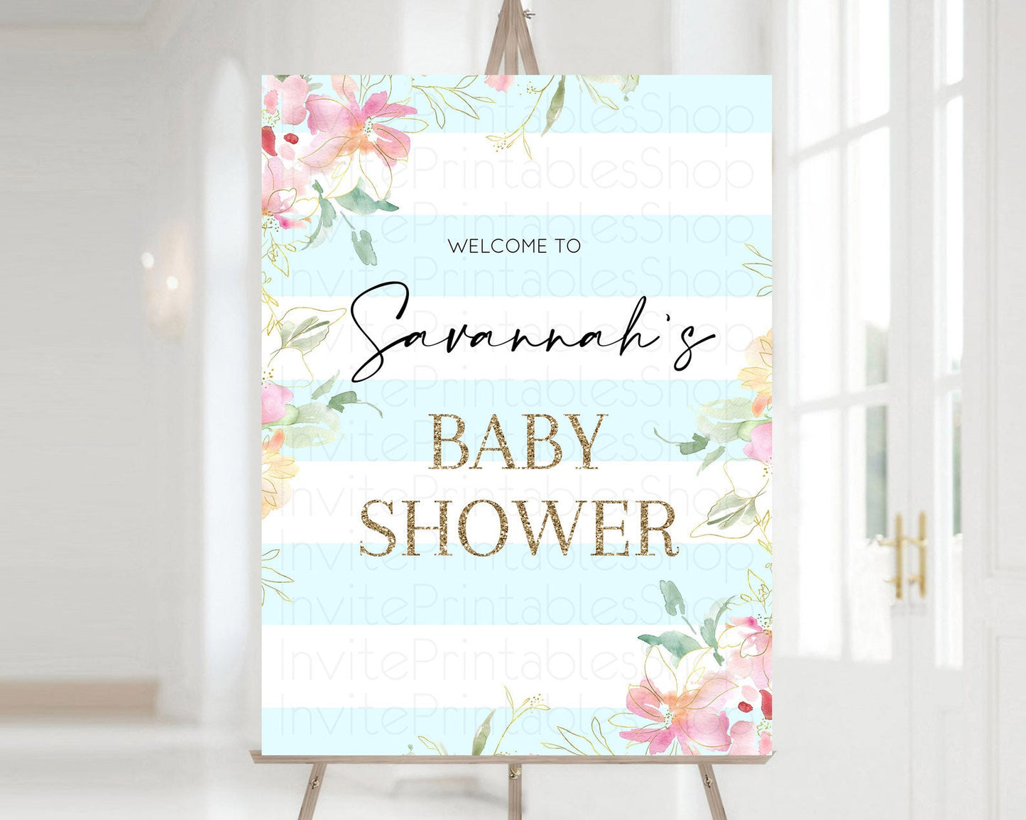 Secret Garden Baby Shower Welcome Sign Wildflower Welcome Board Pastel Flower Garden Welcome Poster Boho Wildflower Welcome Sign D10304