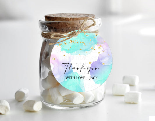 Editable Pastel Thank You Tags Rainbow Thank You Gift Tags Colorful Pastel F