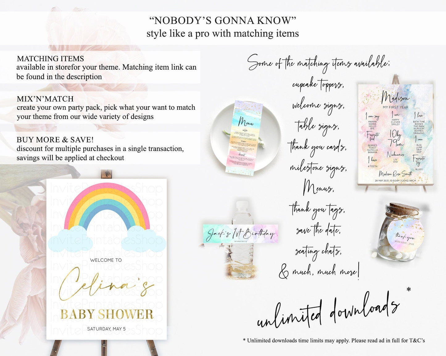 Pastel Rainbow Baby Shower Welcome Sign Boho Rainbow Welcome Board Rainbow Welcome Sign Pastel Welcome Decor Rainbow Welcome Sign D10123