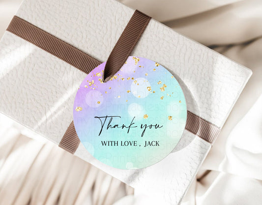 Editable Pastel Thank You Tags Rainbow Thank You Gift Tags Colorful Pastel F