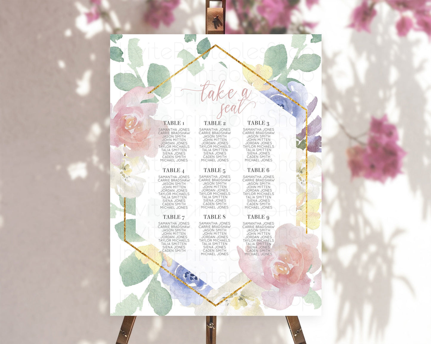 Secret Garden Seating Chart Wildflower Seating Chart Pastel Flowers Seating Chart Enchanted Garden Boho Floral Take A Seat Décor D10254