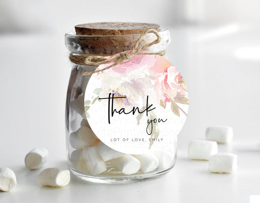 Editable Secret Garden Thank You Tags Wildflower Thank You Gift Tags Pastel