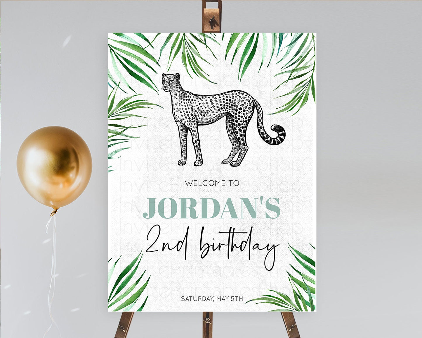 Editable Cheetah Welcome Sign Cheetah Welcome Board Cheetah Party Welcome Po