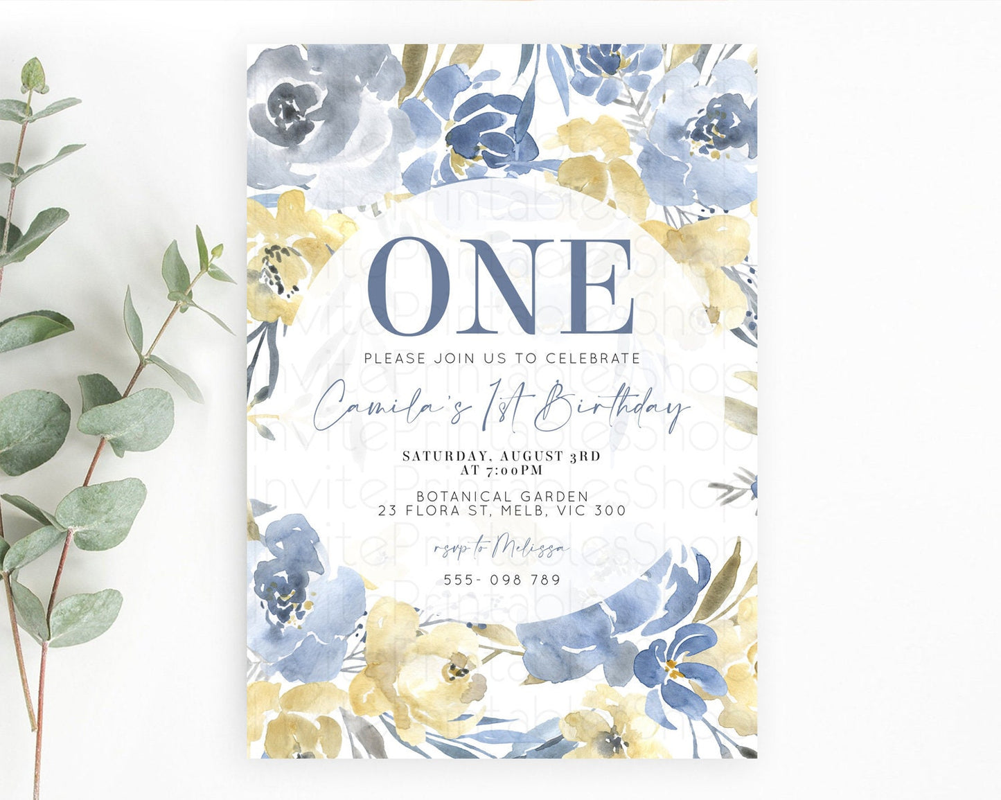Editable Secret Garden Invitation Wildflower Birthday Invitation Pastel Flow
