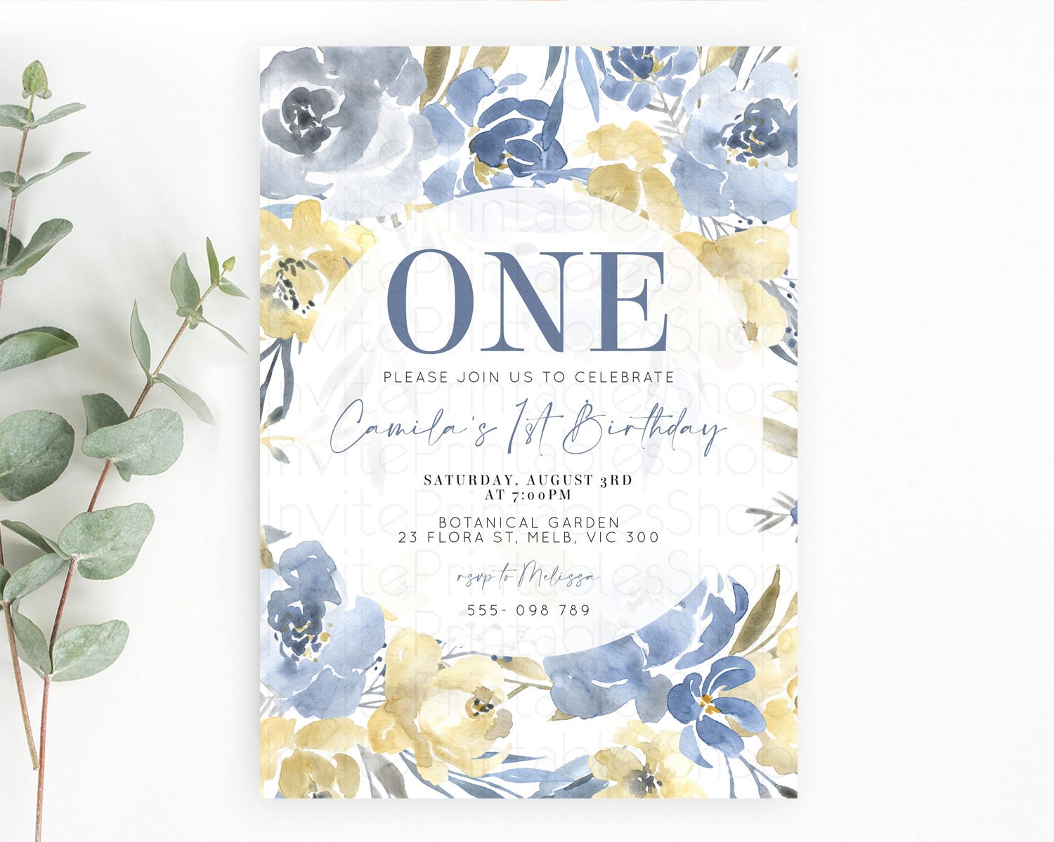 Editable Secret Garden Invitation Wildflower Birthday Invitation Pastel Flow