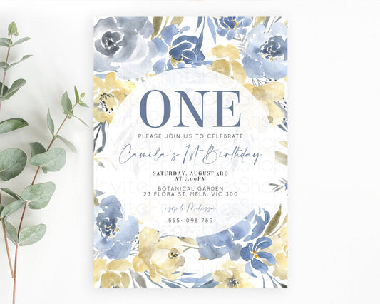 Editable Secret Garden Invitation Wildflower Birthday Invitation Pastel Flow