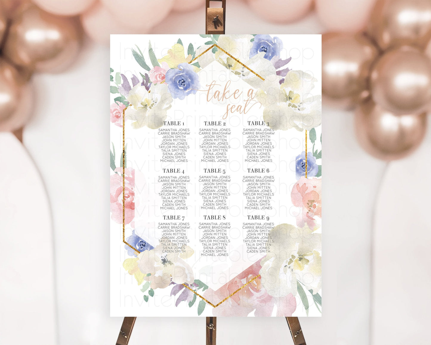 Secret Garden Seating Chart Wildflower Seating Chart Pastel Flowers Seating Chart Enchanted Garden Boho Floral Take A Seat Décor D10254