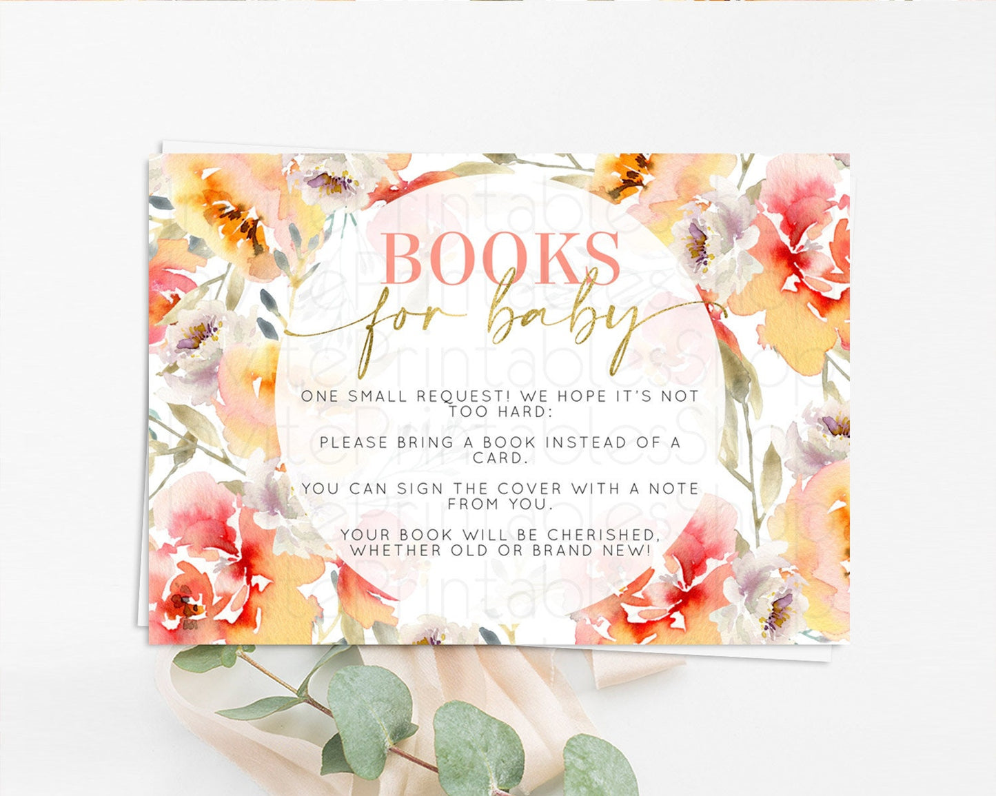 Secret Garden Books For Baby Card Boho Wildflower Book Insert Pastel Flower Garden Baby Shower Card Flower Guests Book Poem Request D10280