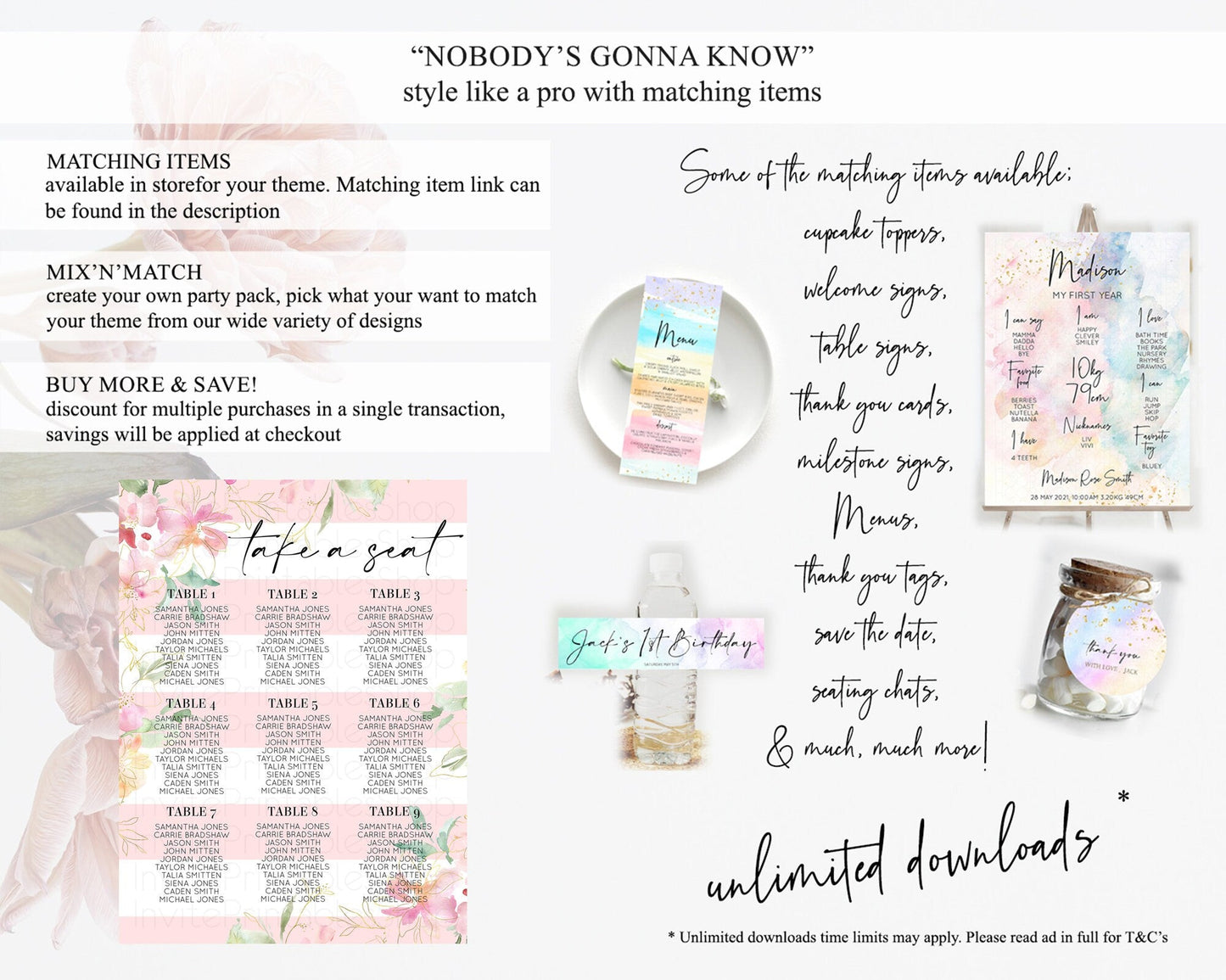 Secret Garden Seating Chart Wildflower Seating Chart Pastel Flowers Seating Chart Enchanted Garden Boho Floral Take A Seat Decor D10301