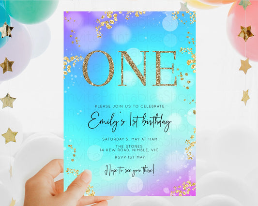 Editable Mermaid Birthday Invitation Mermaid Invitation Rainbow Fish Under T