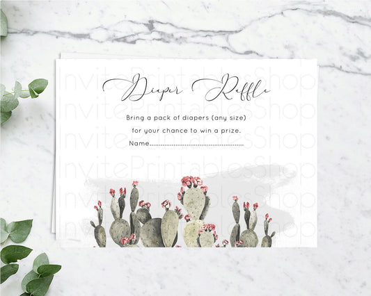 Editable Prickly Pear Diaper Raffle Card Prickly Pear Diaper Raffle Insert C