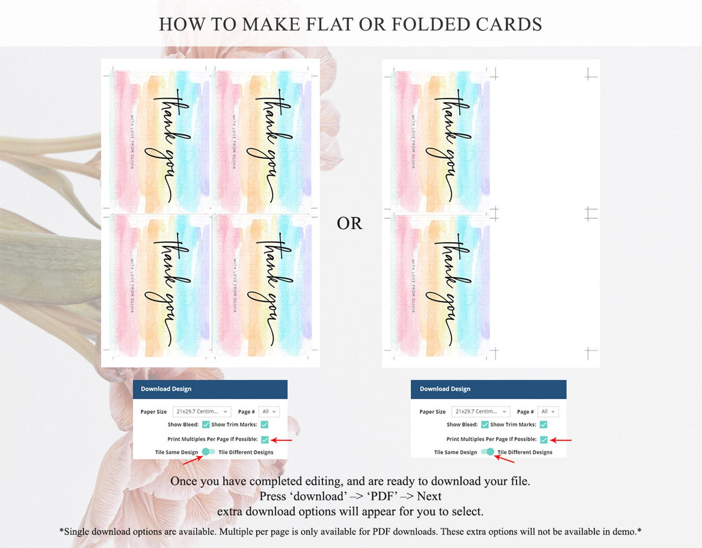 Pastel Thank You Rainbow Thank You Card Colorful Pastel Birthday Thank You Card Confetti Watercolor Pastel Teacher Thank You Cards D10505