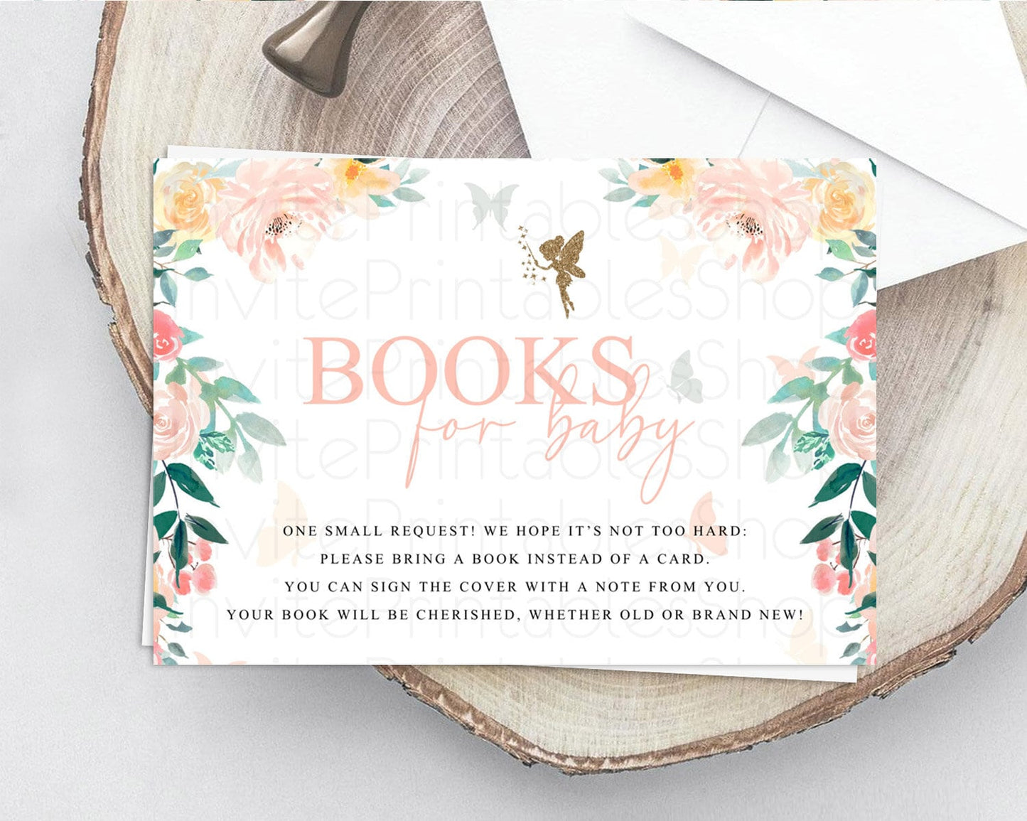 Editable Fairy Books For Baby Card Fairy Book Insert Enchanted Garden Fairy