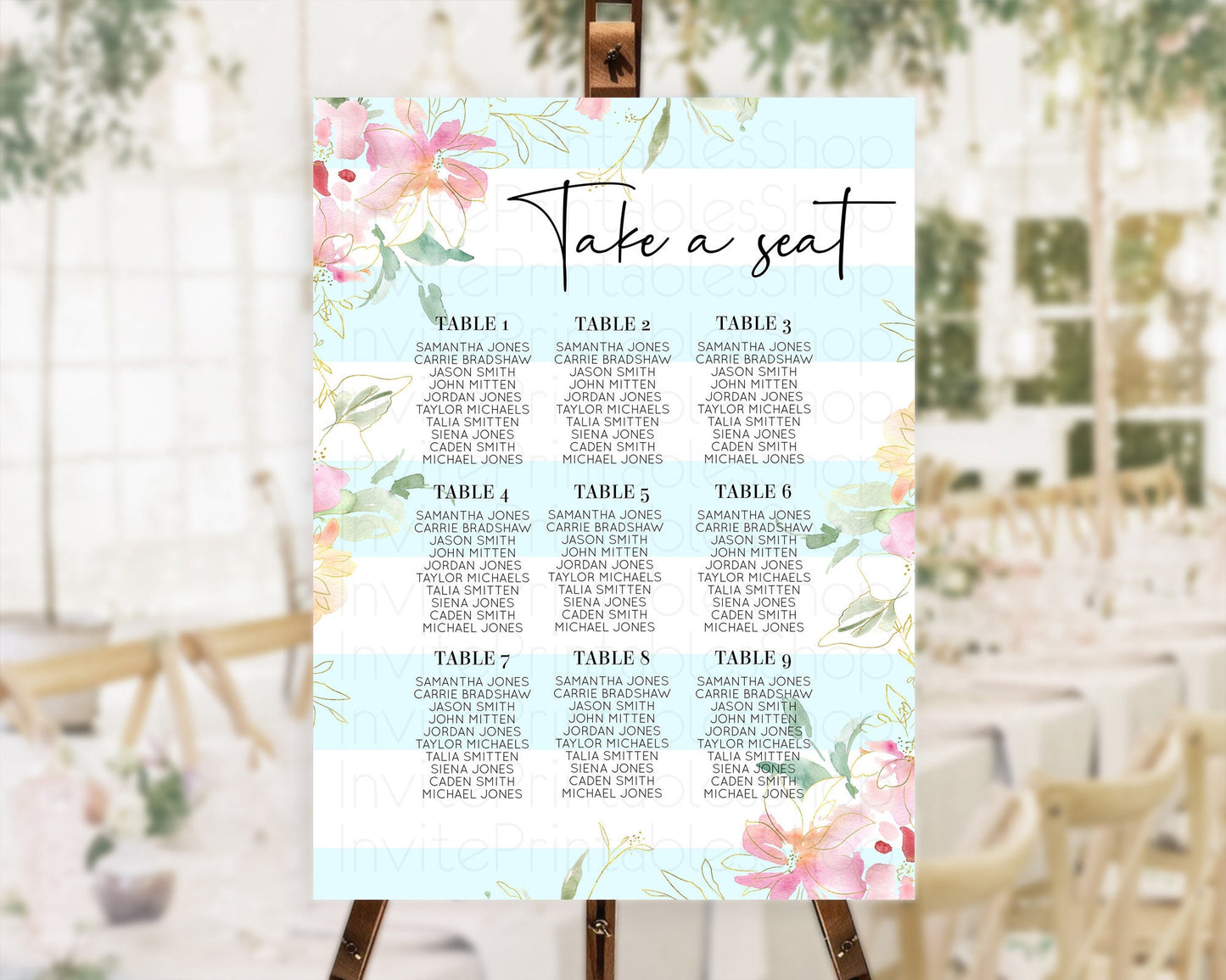 Secret Garden Seating Chart Wildflower Seating Chart Pastel Flowers Seating Chart Enchanted Garden Boho Floral Take A Seat Décor D10303