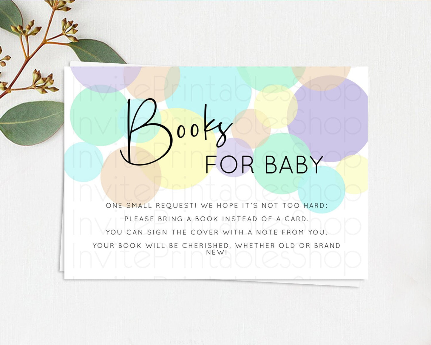 Rainbow Books For Baby Card Pastel Sprinkles Book Insert Pastel Rainbow Confetti Book Card Colorful Bubbles Pastel Book Poem Request D10412