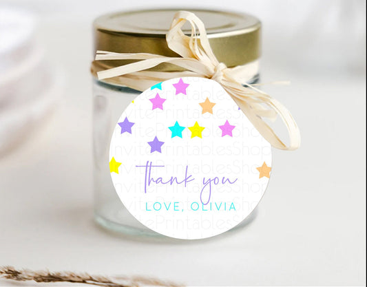 Editable Star Thank You Gift Tags Pastel Stars Thank You Tags Shooting Star