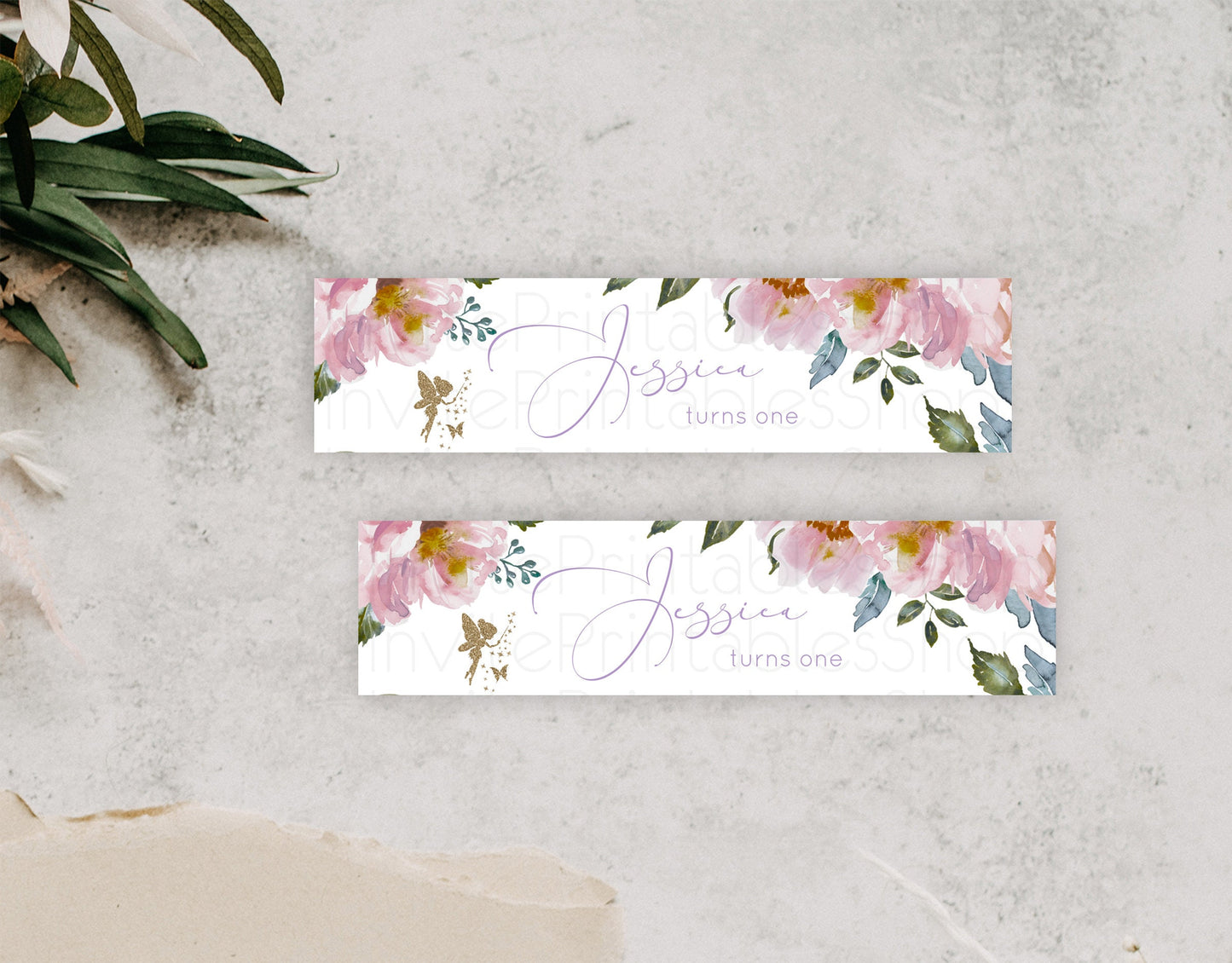 Fairy Water Label Enchanted Garden Pastel Floral Butterfly Party Decor Secret Garden Birthday Baptism Baby Shower Bridal Shower D10727