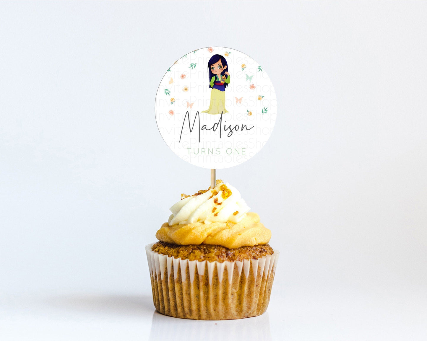 Princess Cupcake Toppers Castle Cupcake Toppers Royal Princess Decor Fairy Tale Enchanted Castle Pastel Floral Garden Table Number D10357