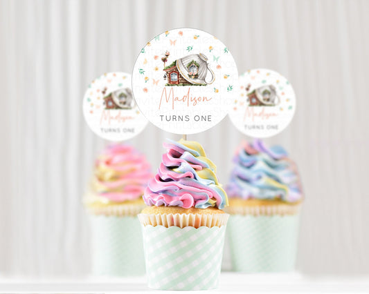 Editable Fairy Cupcake Toppers Pastel Fairy Cupcake Toppers Fairy Floral Gar
