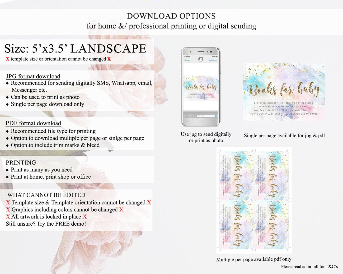 Pastel Books For Baby Card Pastel Rainbow Book Insert Colorful Ombre Watercolor Book Card Confetti Glitter Baby Book Poem Request D10421