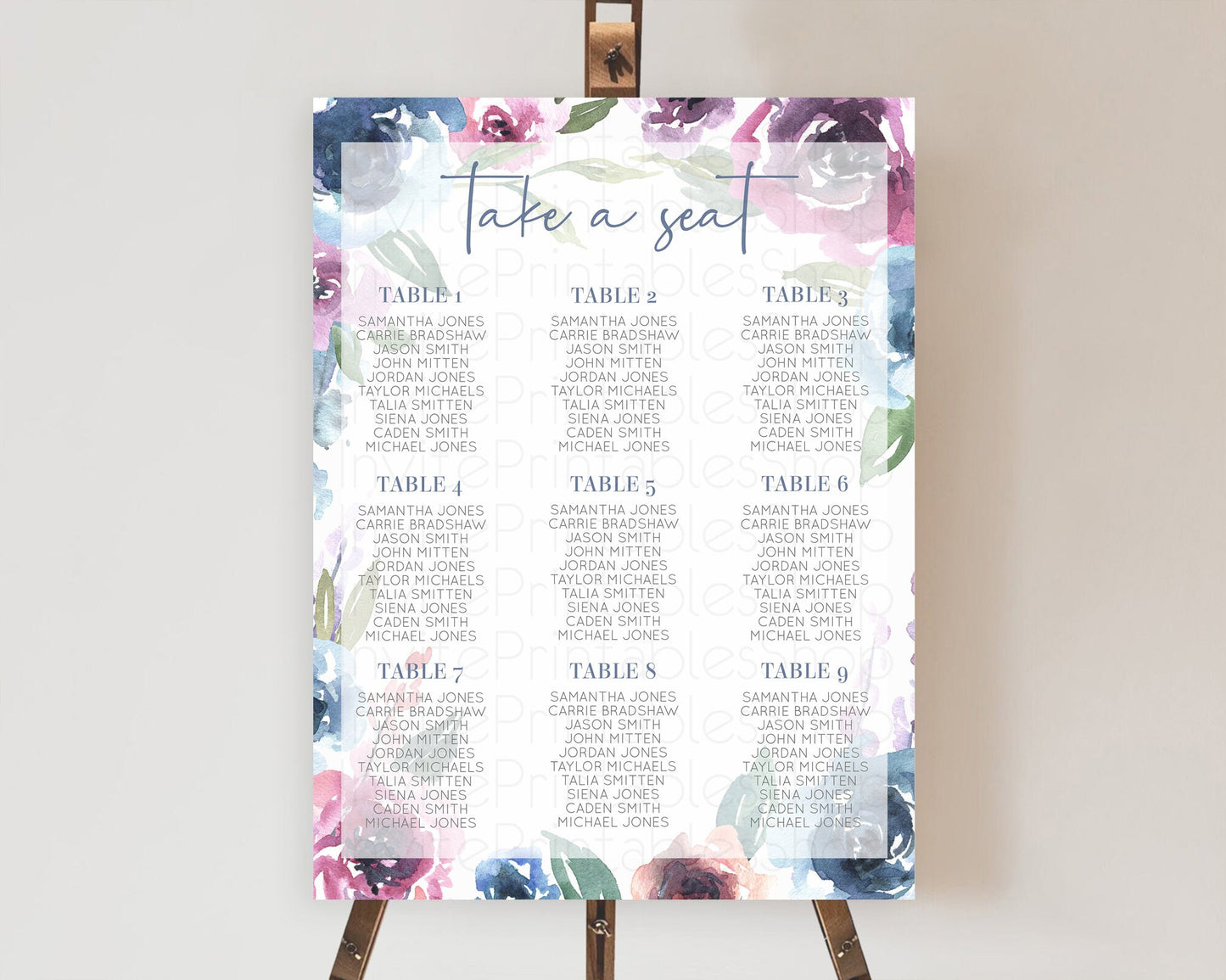 Secret Garden Seating Chart Wildflower Seating Chart Pastel Flowers Seating Chart Enchanted Garden Boho Floral Take A Seat Décor D10780