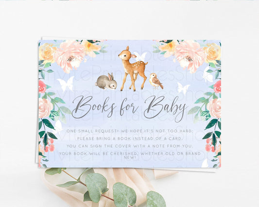 Editable Fawn Books For Baby Card Deer Book Insert Floral Deer Book Card Enc