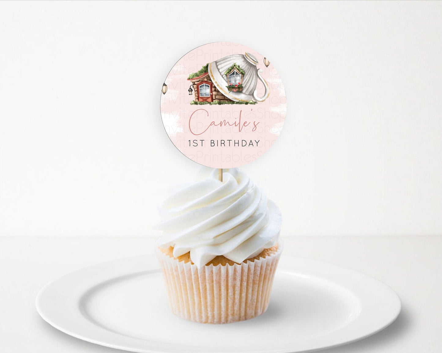 Fairy Cupcake Toppers Pastel Fairy Cupcake Toppers Fairy Floral Garden Cupcake Topper Enchanted Garden Floral Butterfly Party Decor D10563