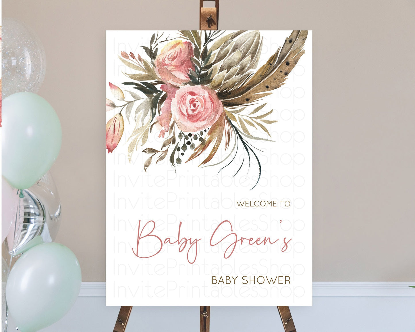 Secret Garden Baby Shower Welcome Sign Wildflower Welcome Board Pastel Flower Garden Welcome Poster Boho Wildflower Welcome Sign D10686