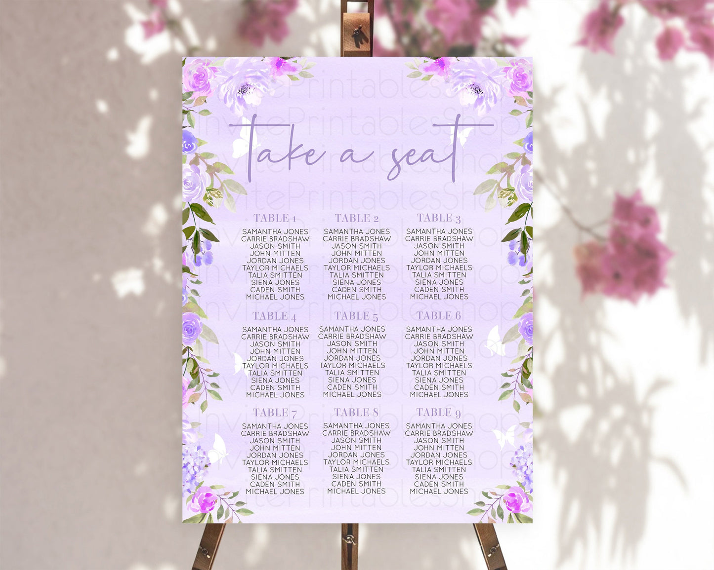 Secret Garden Seating Chart Wildflower Seating Chart Pastel Flowers Seating Chart Enchanted Garden Boho Floral Take A Seat Décor D10719