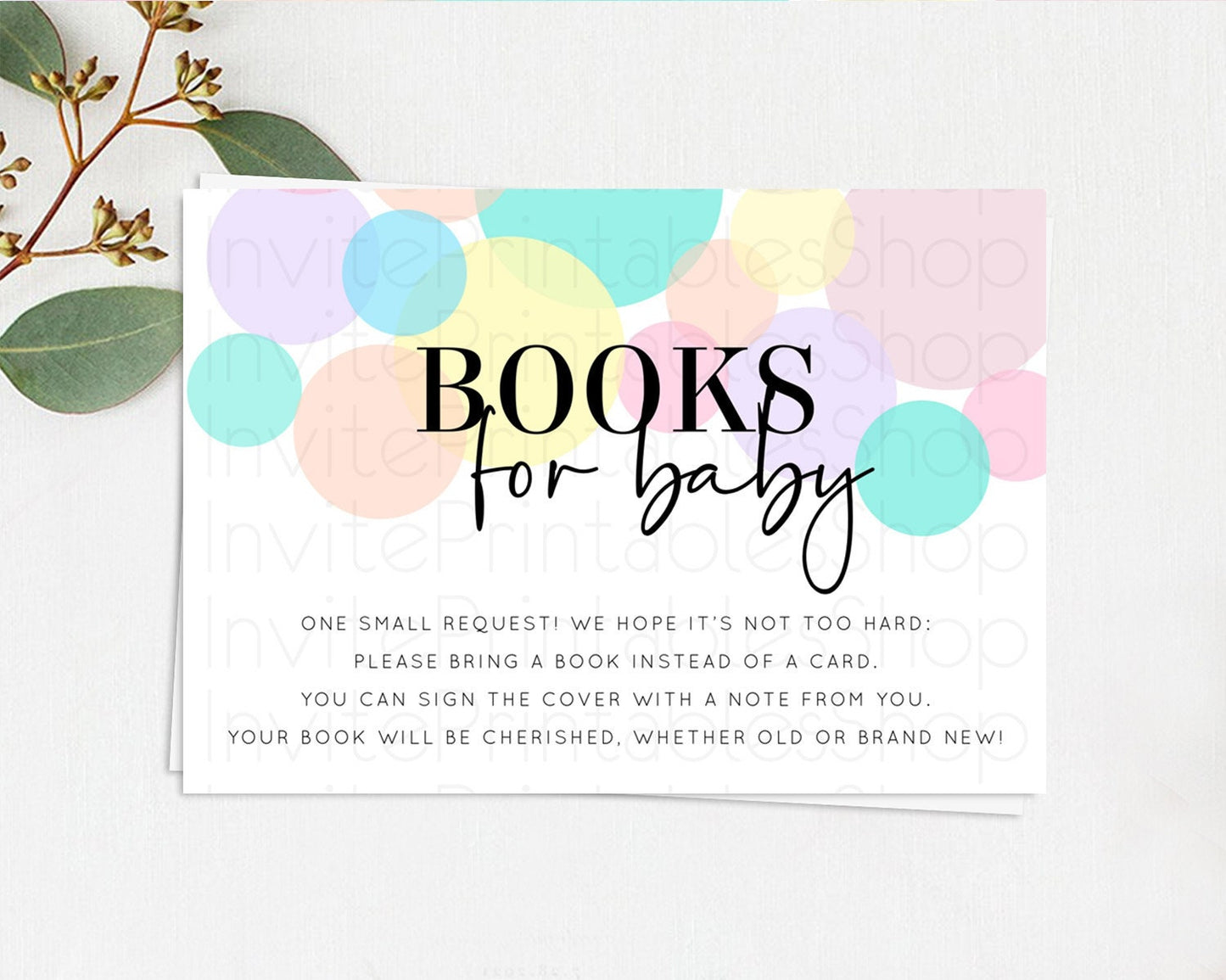Rainbow Books For Baby Card Pastel Sprinkles Book Insert Pastel Rainbow Confetti Book Card Colorful Bubbles Pastel Book Poem Request D10223