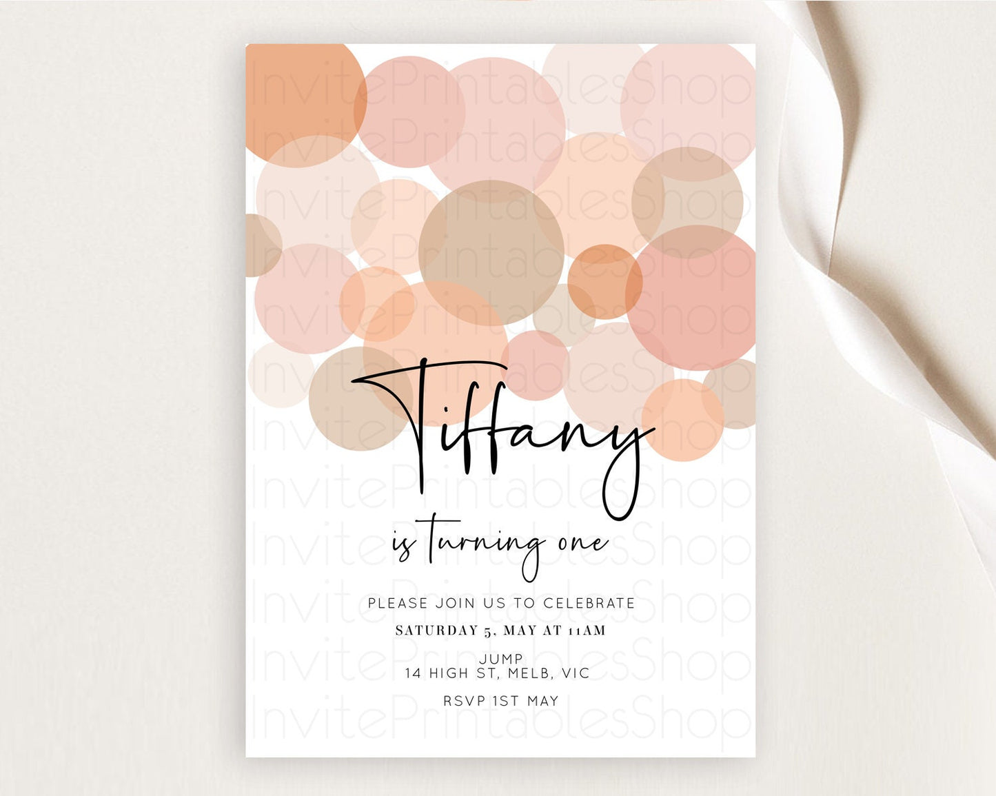 Pastel Birthday Invitation Pastel Confetti Birthday Invitation Bubbles Invitation Colorful Rainbow Confetti 2nd 1st First Birthday D10230