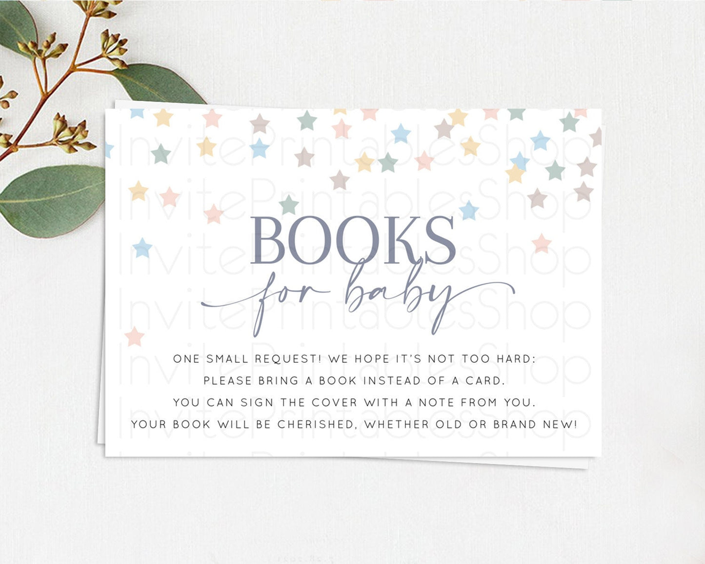 Pastel Star Books For Baby Card Shooting Star Book Insert Twinkle Little Star Book Card Rainbow Confetti Guests Book Poem Request D10795