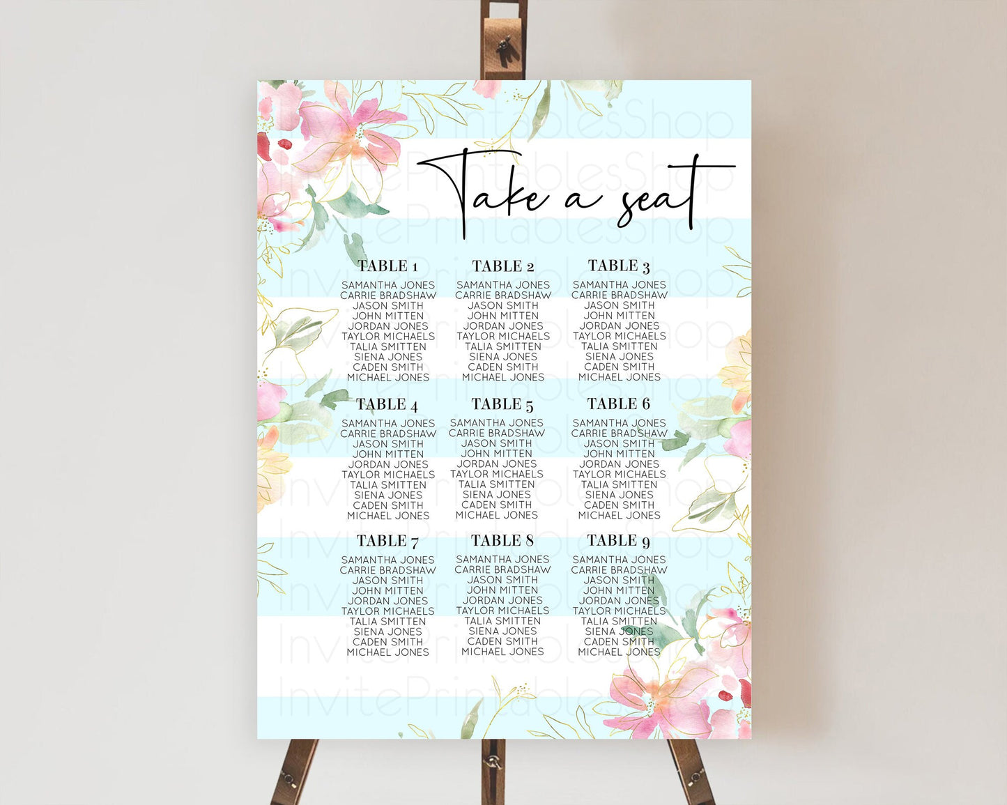 Secret Garden Seating Chart Wildflower Seating Chart Pastel Flowers Seating Chart Enchanted Garden Boho Floral Take A Seat Décor D10303