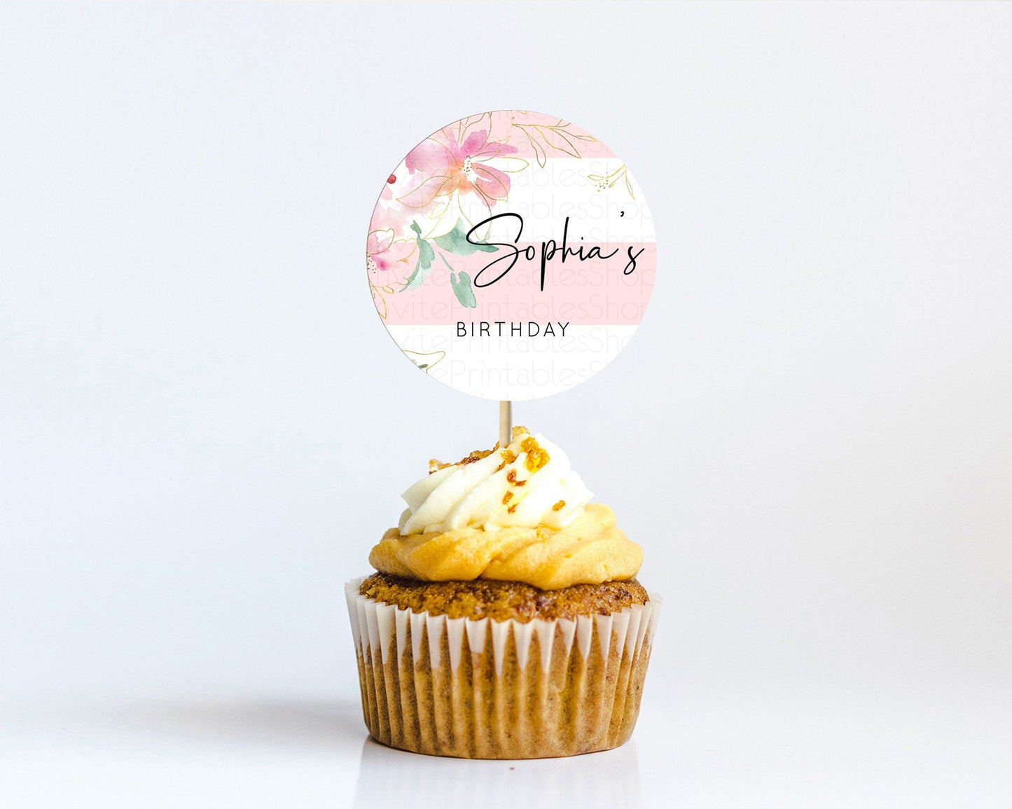 Secret Garden Cupcake Toppers Wildflower Cupcake Toppers Pastel Flowers Cupcake Toppers Enchanted Garden Boho Floral First Birthday D10300