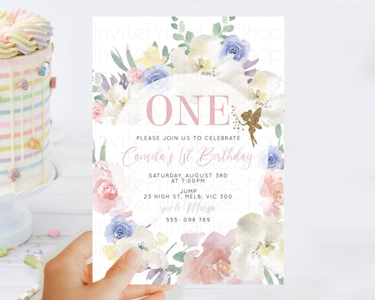 Editable Fairy Birthday Invitation Fairy Invites Fairy Tea Party Fairy Garde