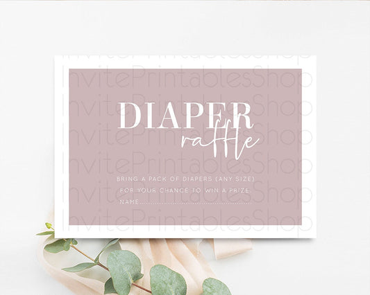 Editable Diaper Raffle Diaper Request Diaper Insert Card Baby Shower Diaper