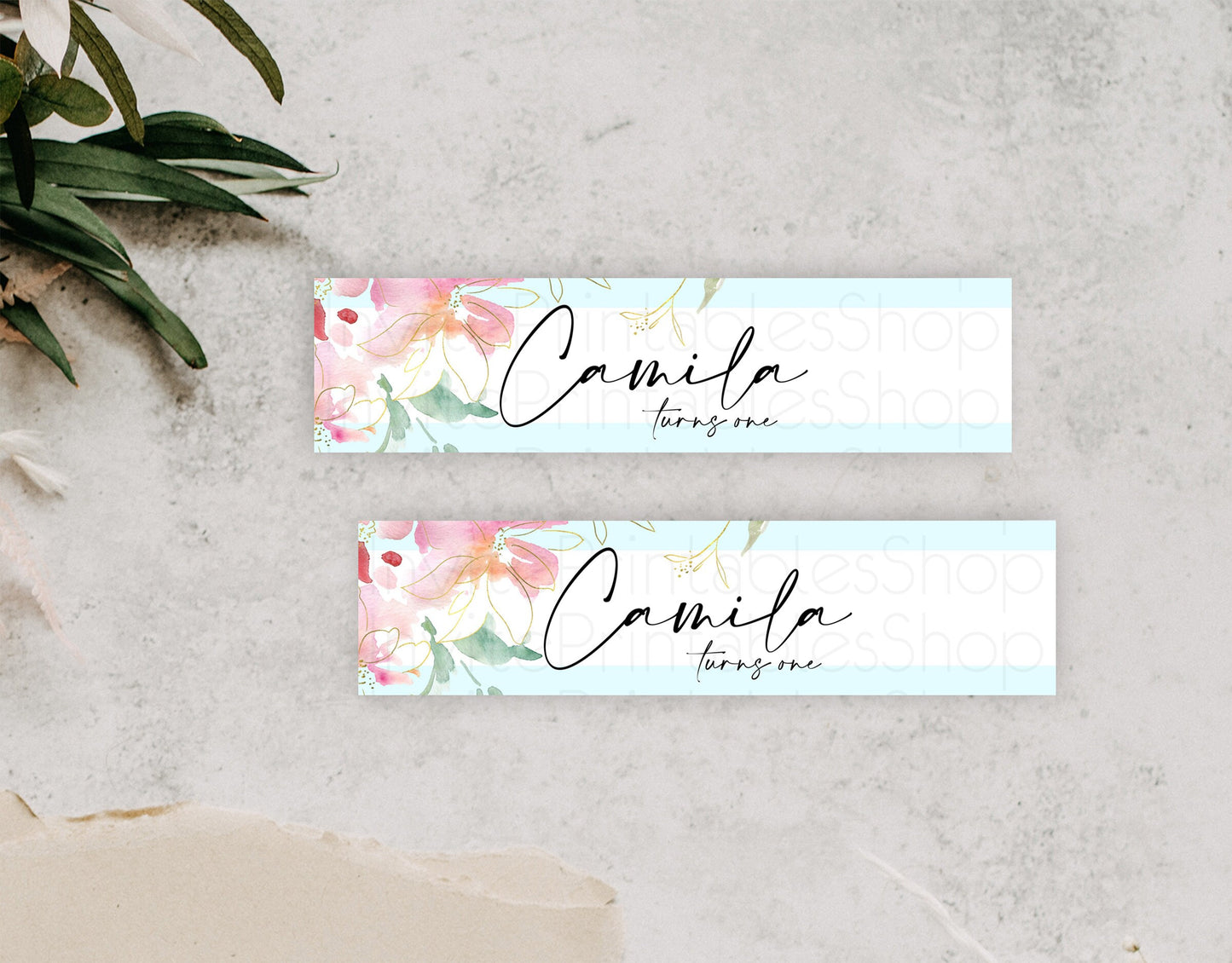 Wildflower Water Label Template Secret Garden Water Label Pastel Floral Garden Party Decor Boho Flowers Birthday Baby Shower Wedding D10304