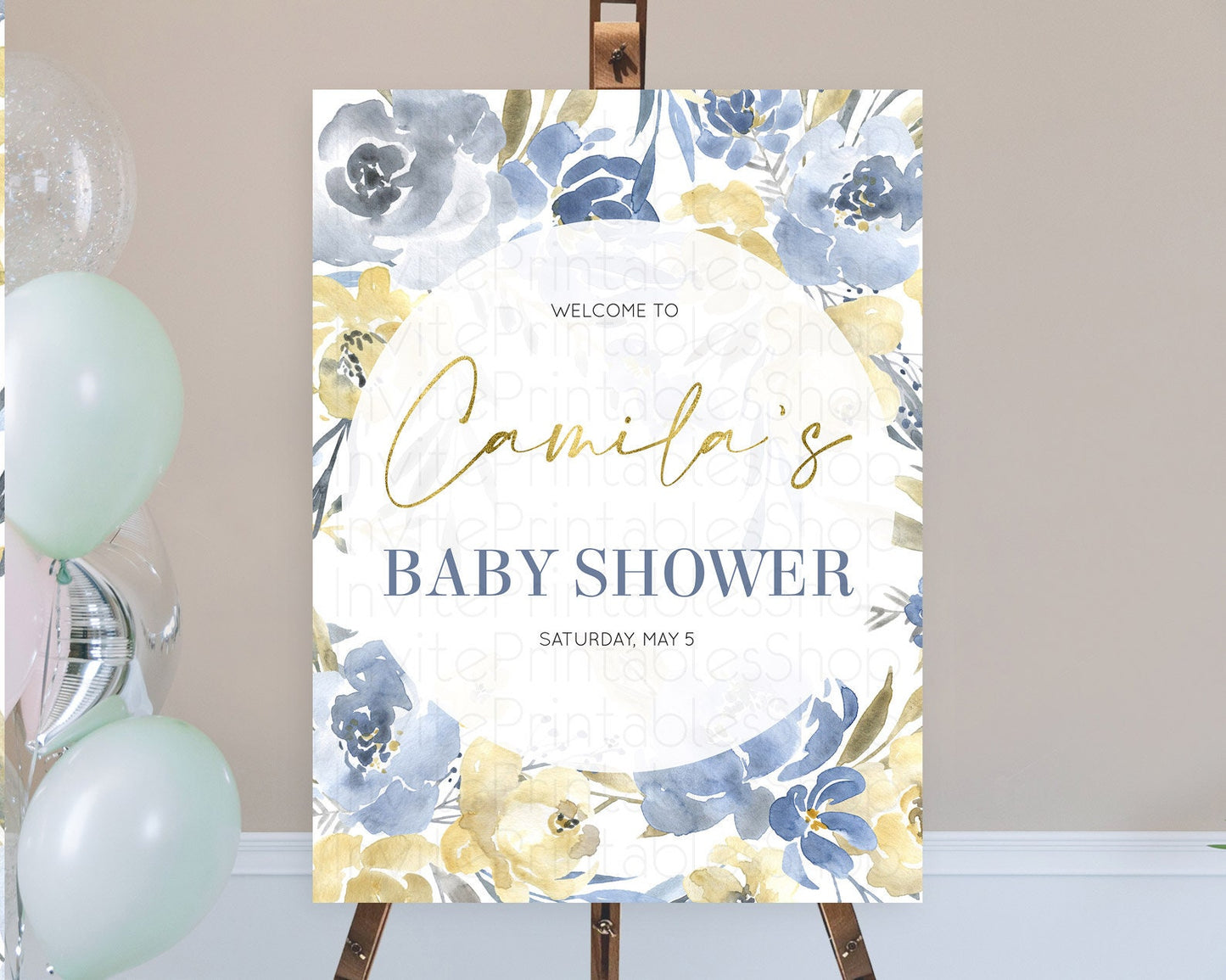 Secret Garden Baby Shower Welcome Sign Wildflower Welcome Board Pastel Flower Garden Welcome Poster Boho Wildflower Welcome Sign D10189