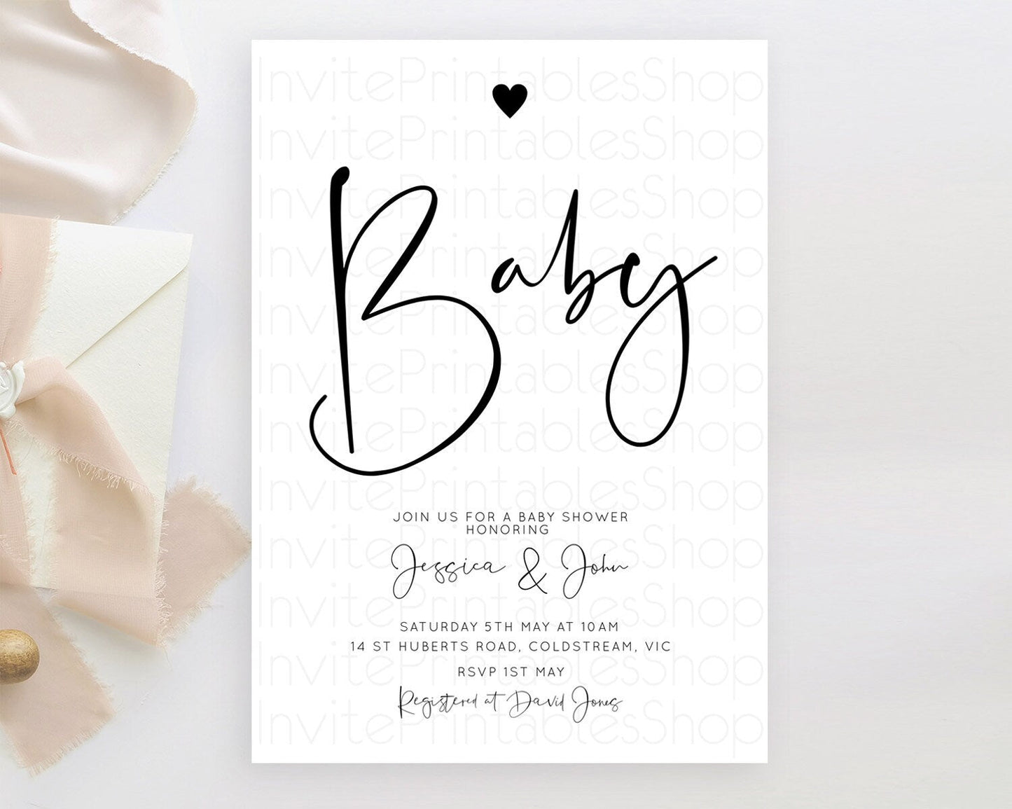 Minimalist Baby Shower Invitation White Black Baby Shower Invitation Minimalist Baby Shower Invitation Plain Invites Modern Simple D11013