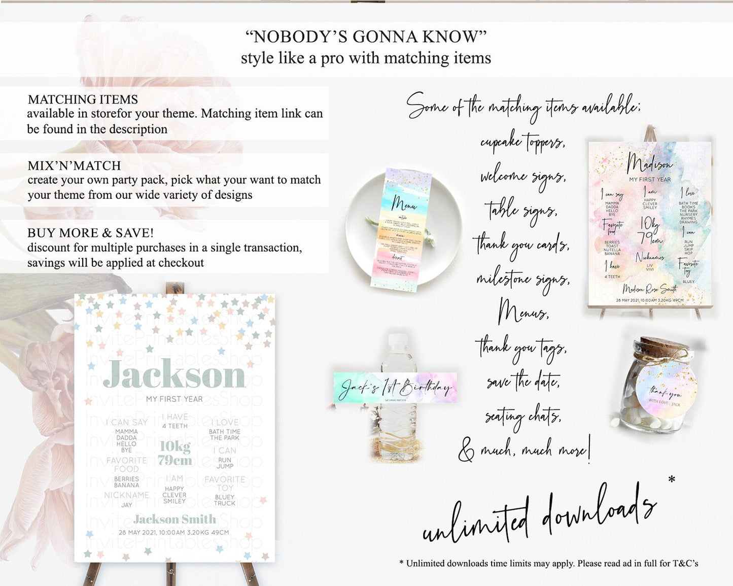 Star First Birthday Milestone Poster Pastel Stars Milestone Shooting Star Rainbow Colorful Confetti Twinkle Little Star 1st Birthday D10795