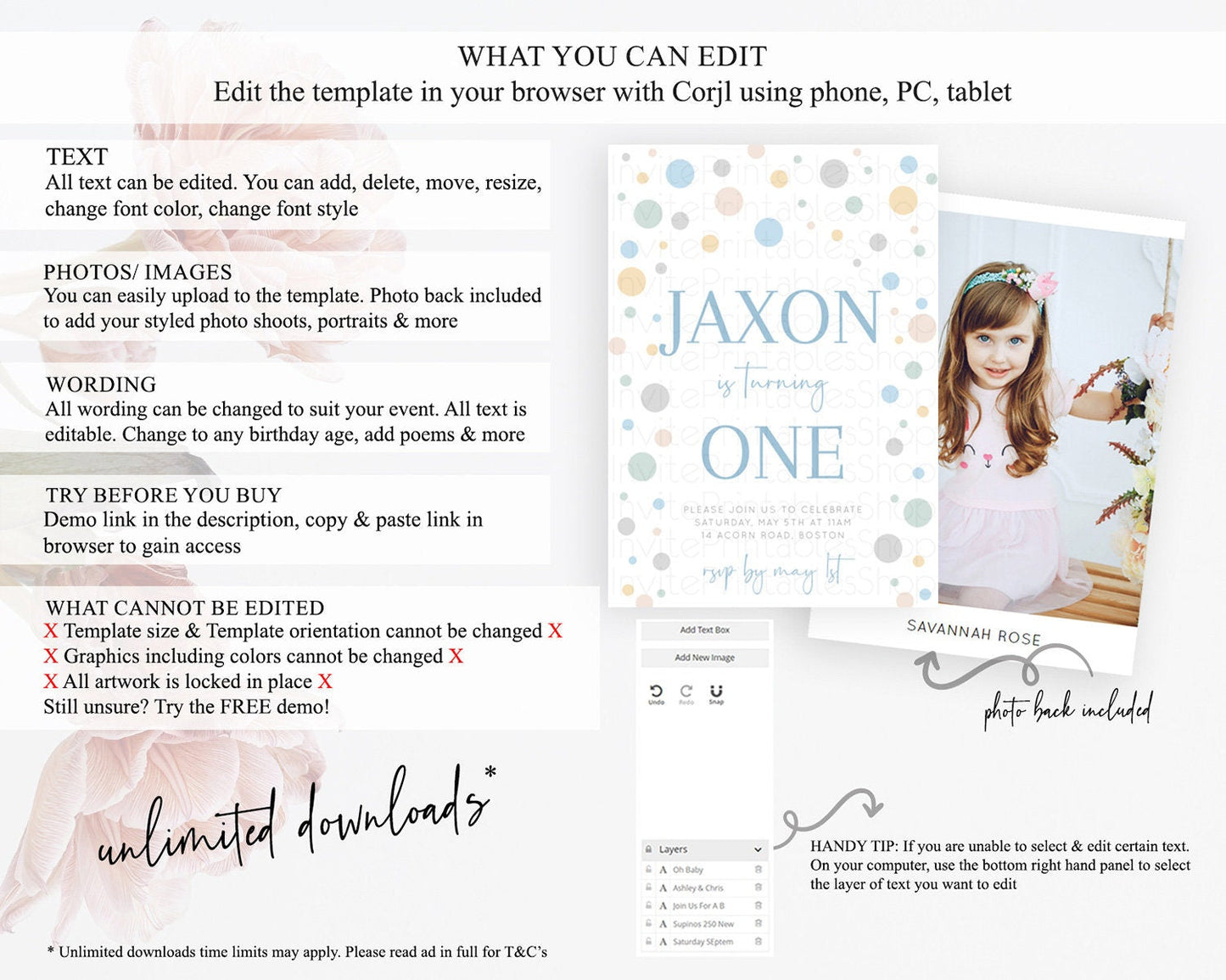 Pastel Birthday Invitation Pastel Confetti Birthday Invitation Bubbles Invitation Colorful Rainbow Confetti 2nd 1st First Birthday D11021