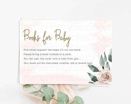 Editable Secret Garden Books For Baby Card Boho Wildflower Book Insert Paste