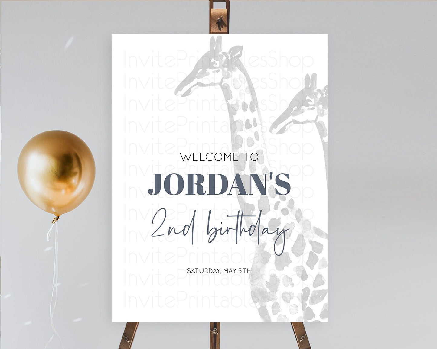 Giraffe Welcome Sign Giraffe Welcome Board Giraffe Party Welcome Poster Safari Adventure Decor Giraffe First Birthday Welcome Sign D10306